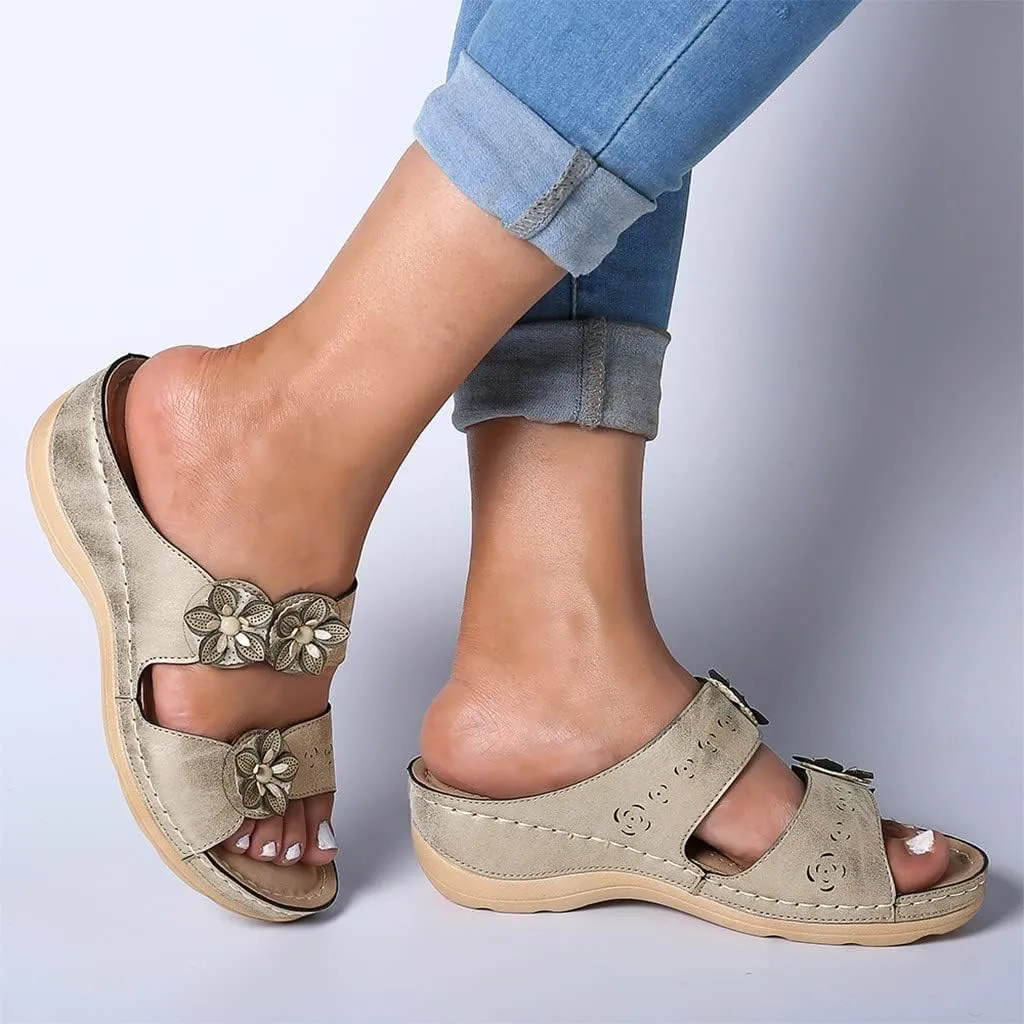 Womens Sandals Dressy, Womens Sandals Orthopedic Open Toe Sandals Retro Anti Slip Comfy Breathable Shoes