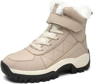 Women's Snow Boots Waterproof Winter Boot Outdoor Walking Comfortable Hiking Booties Fur Lined Mid Calf Warm Shoes