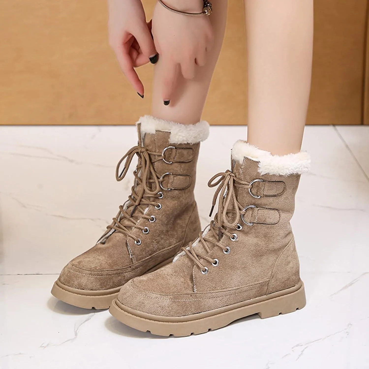 Women's Snow Boots Wide Width 9.5 Women's Winter Boots Wide Width Waterproof Women Winter Boots Waterproof Cold Weather Winter Boots for Women Size 11 To 12 Winter Boot for Women Wide