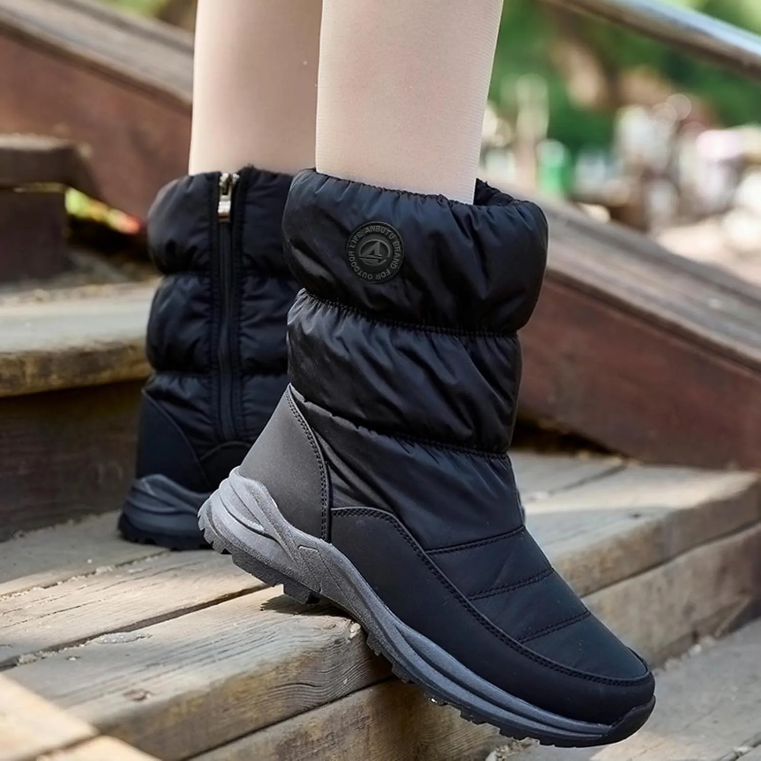 Womens Waterproof Winter Boots 10w Wide Calf Women's Winter Boots Waterproof Sexy Womens Wide Calf Pull on Snow Boots Womens Waterproof Boots Size 11 Womens Warm Winter Boots Wide Width