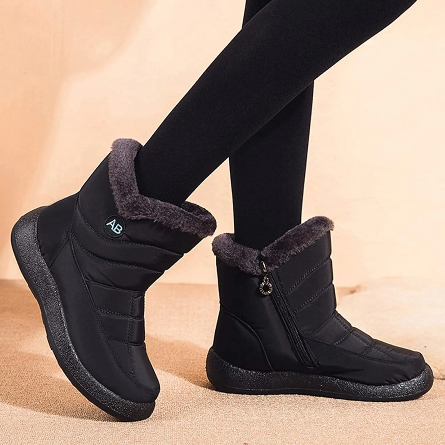 Womens Winter Boots Waterproof Wide Leg Women Snow Booties Cute Tall Winter Boots for Women Tall Snow Boots for Women Cute Botas De Invierno Mujer Oferta