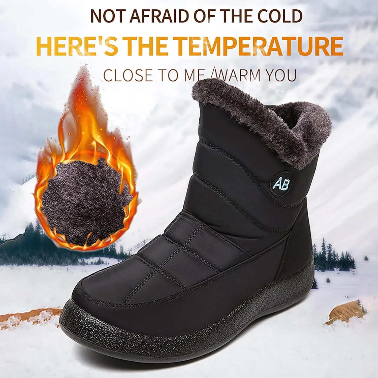 Womens Winter Boots Waterproof Wide Leg Women Snow Booties Cute Tall Winter Boots for Women Tall Snow Boots for Women Cute Botas De Invierno Mujer Oferta