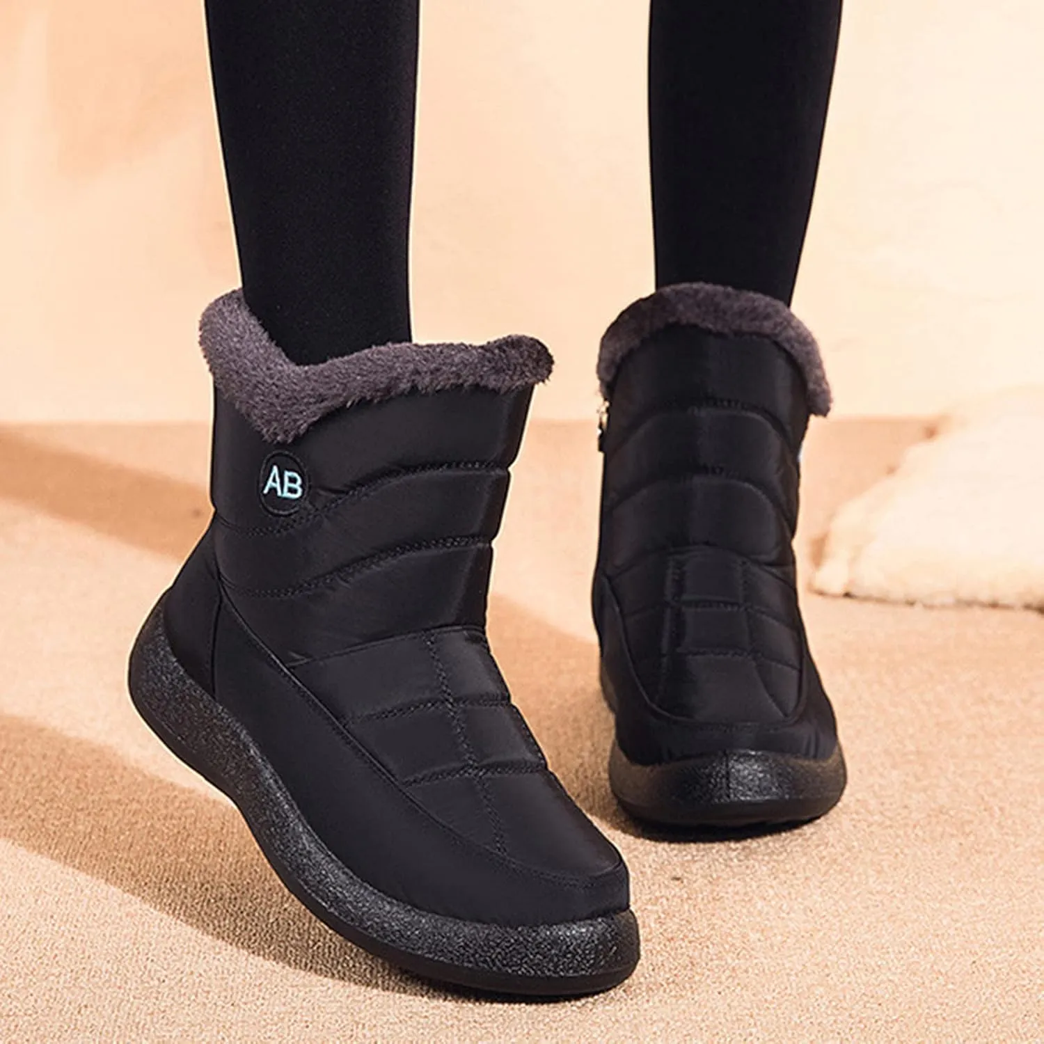 Womens Winter Boots Waterproof Wide Leg Women Snow Booties Cute Tall Winter Boots for Women Tall Snow Boots for Women Cute Botas De Invierno Mujer Oferta