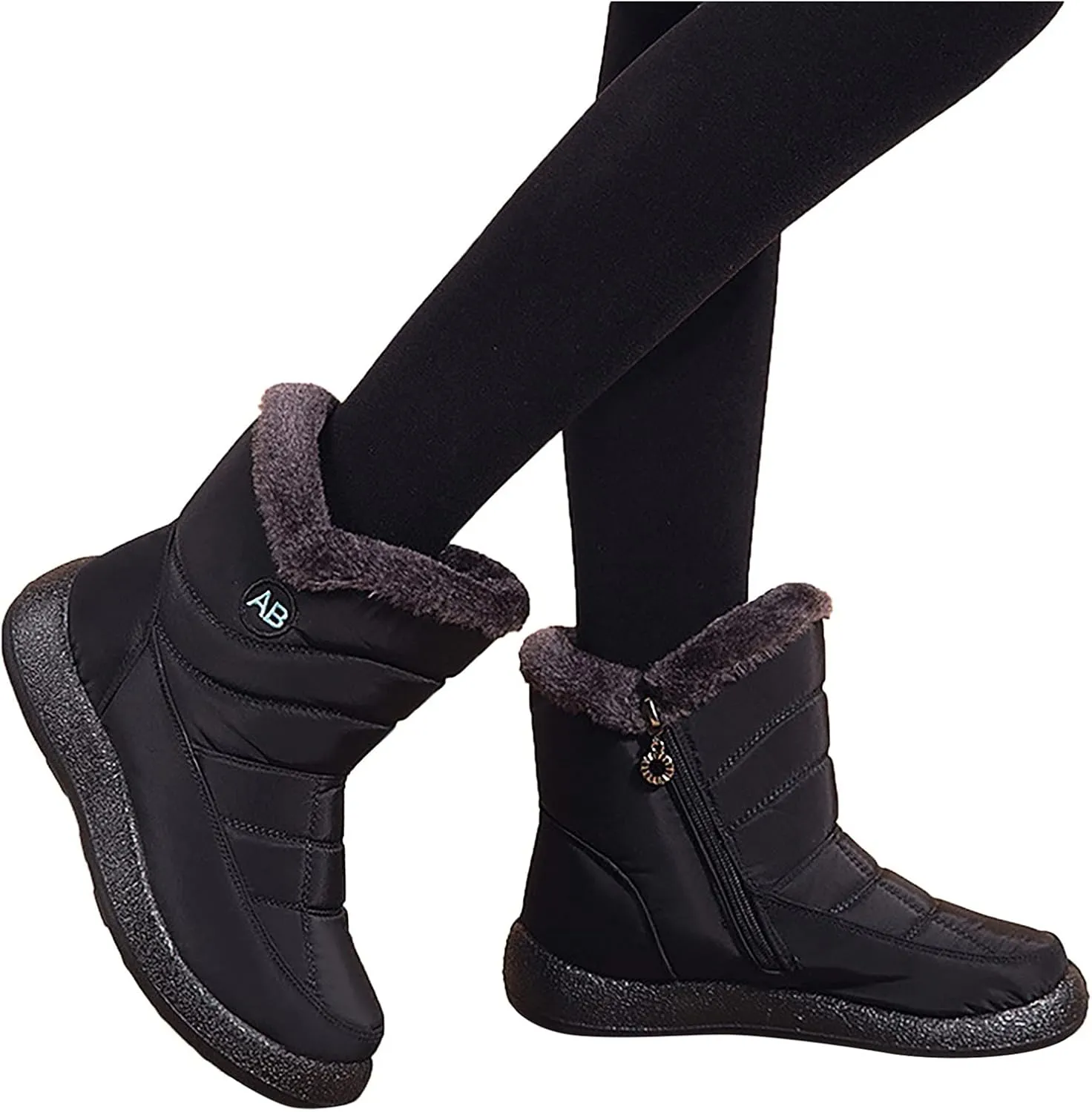 Womens Winter Boots Waterproof Wide Leg Women Snow Booties Cute Tall Winter Boots for Women Tall Snow Boots for Women Cute Botas De Invierno Mujer Oferta