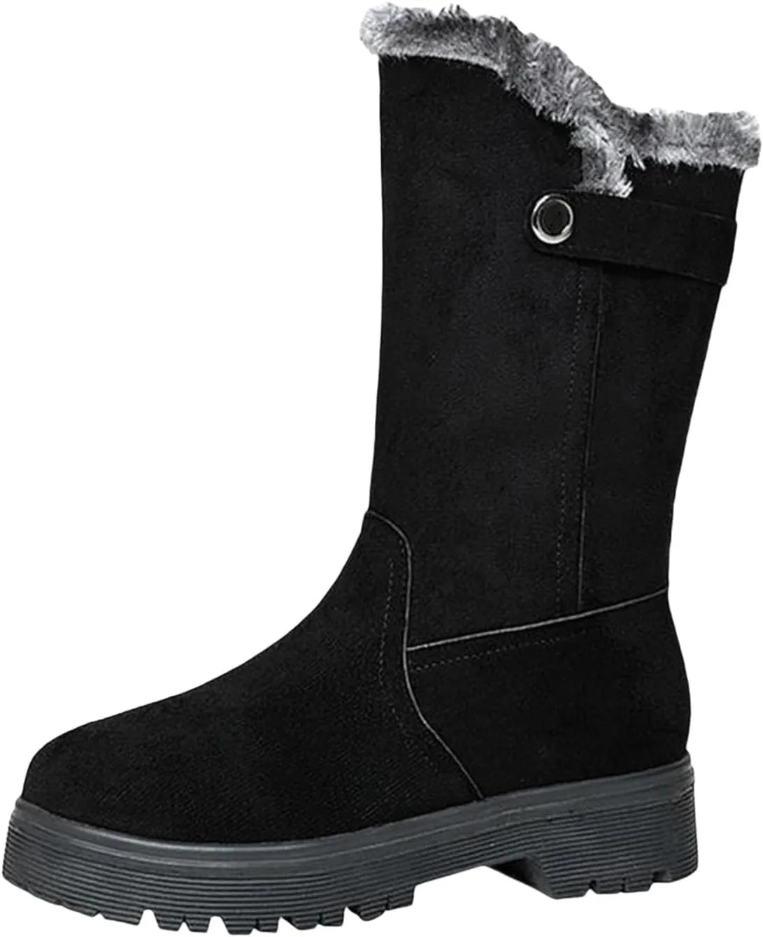 Women's Winter Snow Boots Waterproof Insulated Mid-Calf Booties Plush Lined Lace-Up Shoes for Outdoor Womens