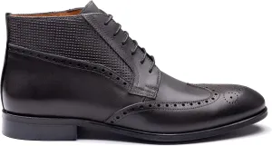 X3667-EK Classic Style Chukka Ankle Boot Lace Up Formal GenuineLeather Shoes For Men