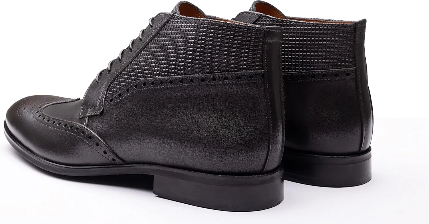 X3667-EK Classic Style Chukka Ankle Boot Lace Up Formal GenuineLeather Shoes For Men