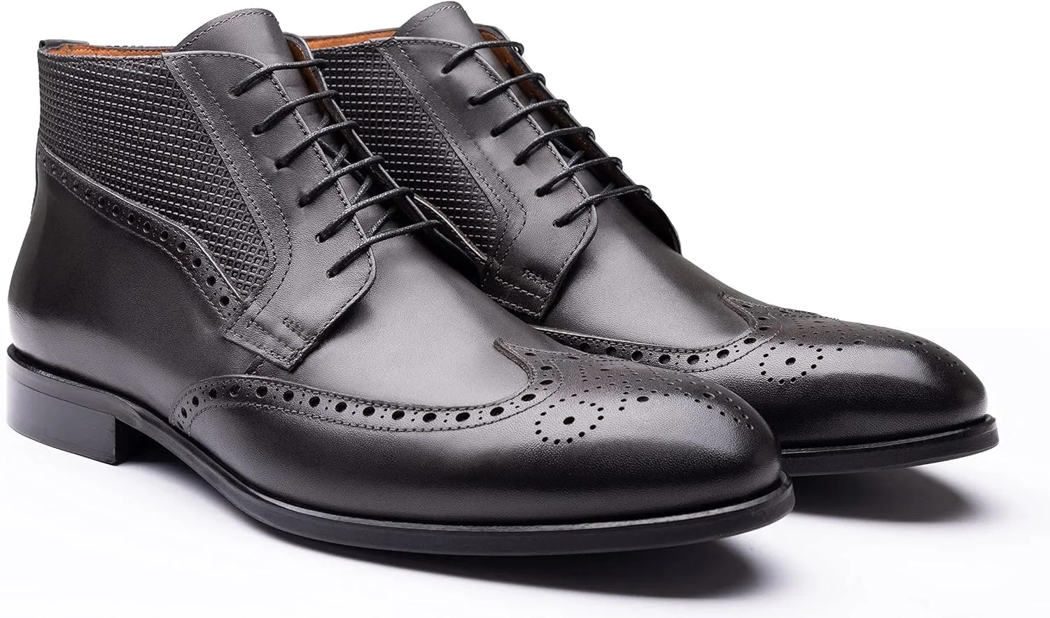X3667-EK Classic Style Chukka Ankle Boot Lace Up Formal GenuineLeather Shoes For Men